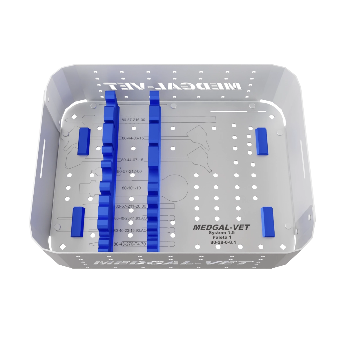 Kontener na instrumentarium do płytek - system 1.5