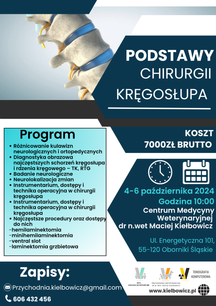 szkolenie kręgosłup weterynaria medgal vet spine transpedikular screw